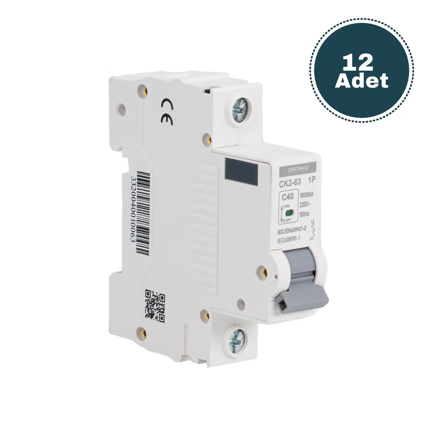 Derko 1 Kutup 10kA B10 Amper 12 Adet Sigorta
