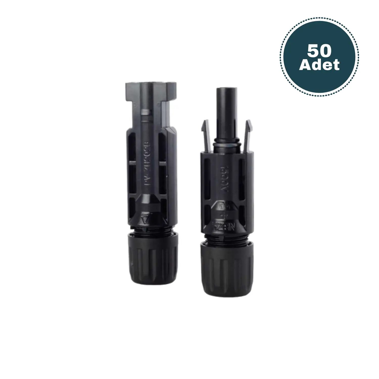 Derko 50 Adet MC4 1000VDC Solar Panel Güneş Enerjisi Konnektör