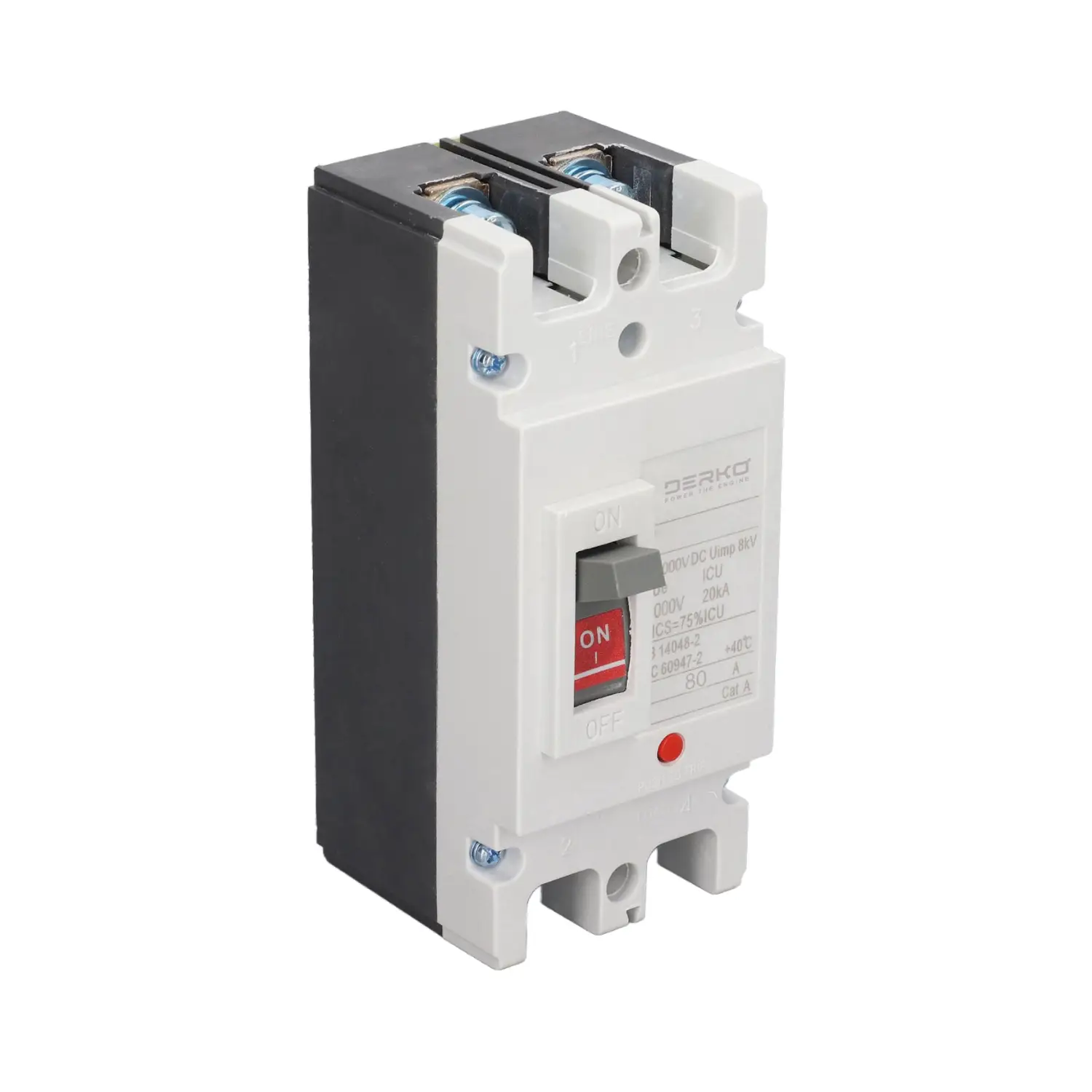 Derko 2 Kutup 100 Amper 1000VDC Termik Manyetik Şalter Solar Güneş Panelleri İçin