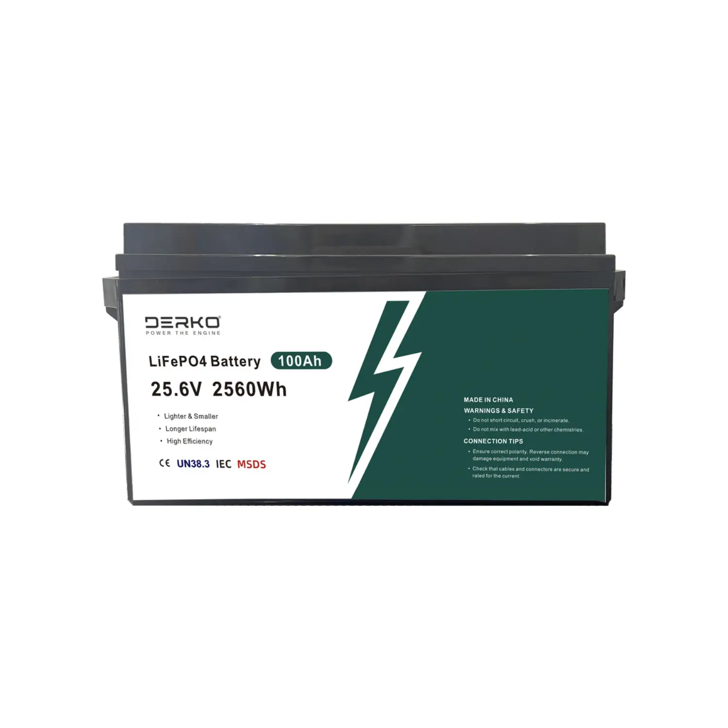 Derko Lityum İon LifePo4 25,6V 100AH Batarya Akü Solar Panel Güneş Enerji Sistemleri İçin