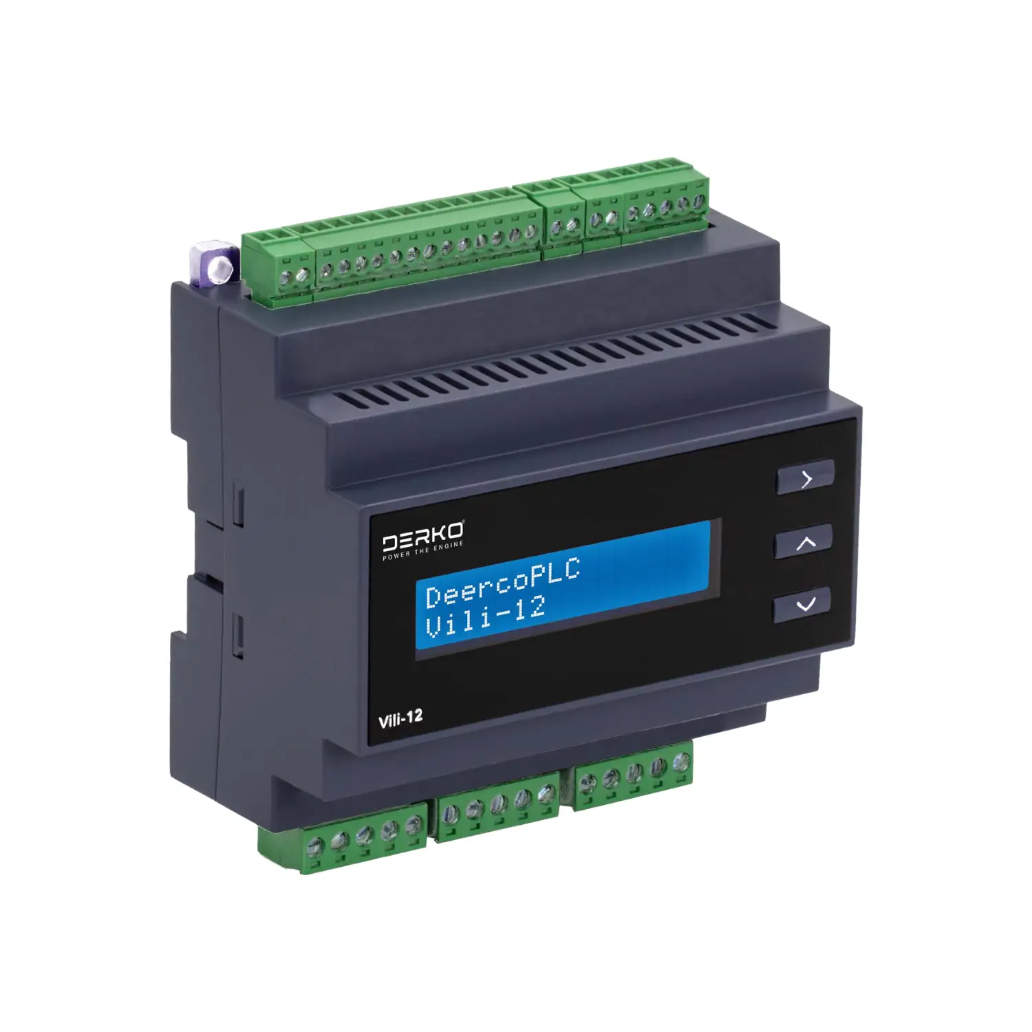 Derko Yerli Yazılım PLC VILI 12R - Online İzleme / Dahili Ekranlı / 12 Giriş-12 Röle Çıkış / 3 Analog Giriş