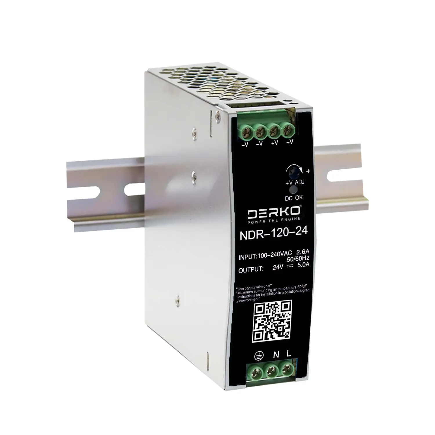 Derko NDR-120 Güç Kaynağı 120W 24V DC 5 Amper