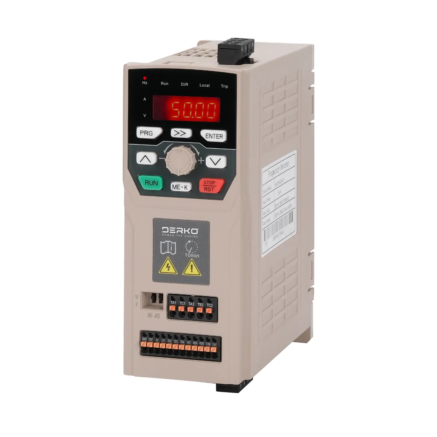 Derko AF19 Serisi 0,75kW 220V AC Basit Uygulamalar Eko Seri Motor Hız Kontrol Cihazı İnverter VFD Frekans Konvertörü