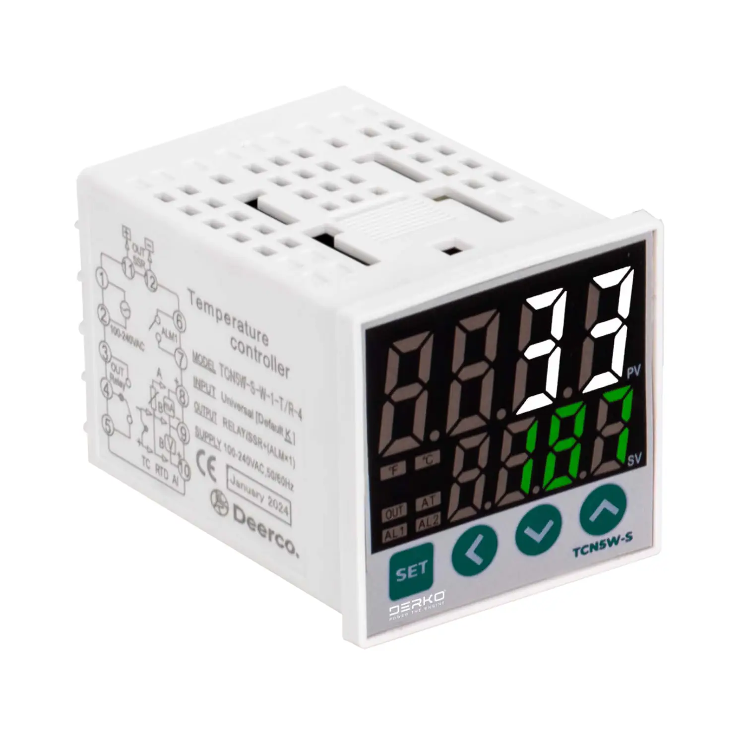 Derko PID Sıcaklık Kontrol Cihazı Termostat Isı Kontrolü TC5-L 4-20mA,96X96