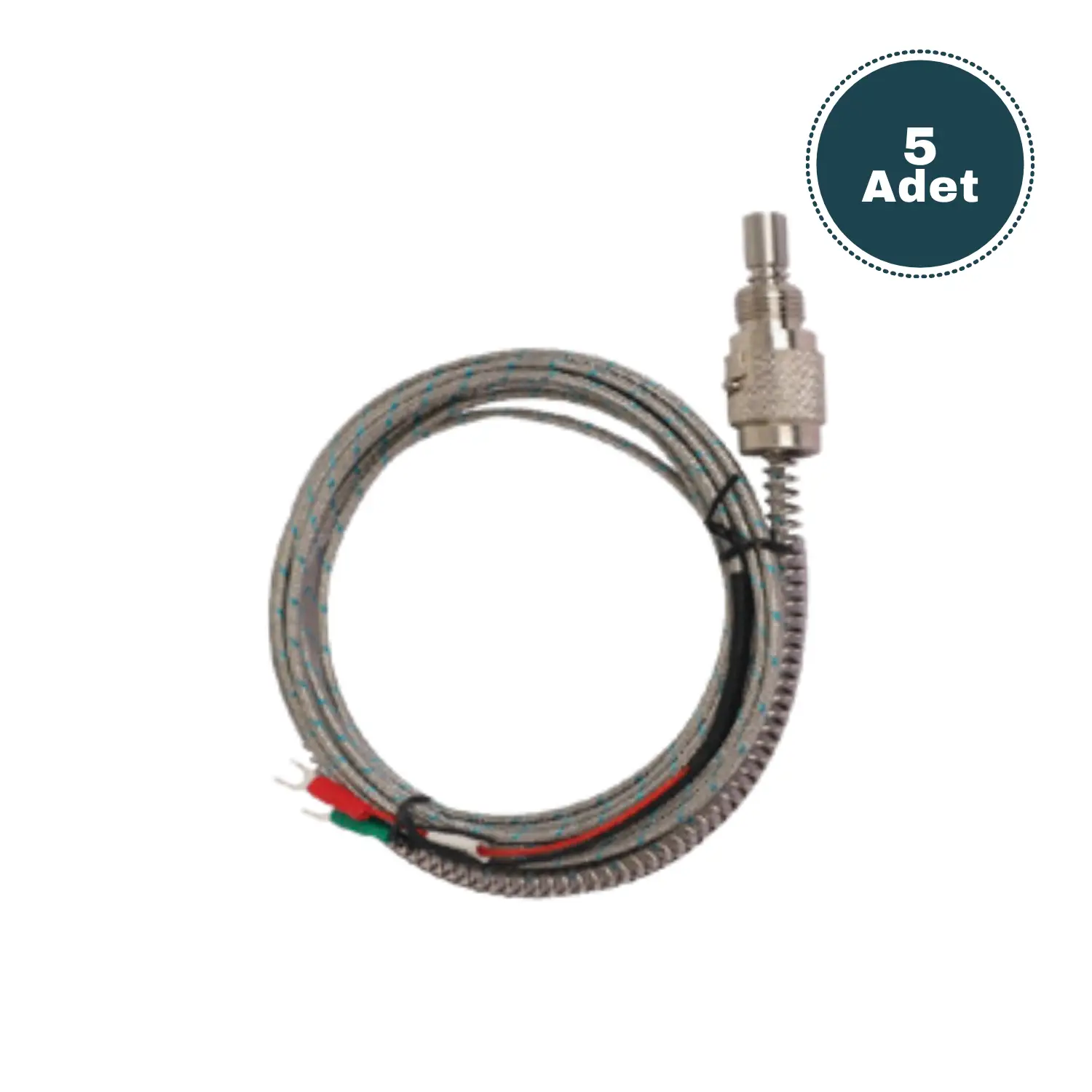 Derko  5 Adet Sıcaklık Sensörü Termokupl J Tipi 5X200 MM FE-CONST