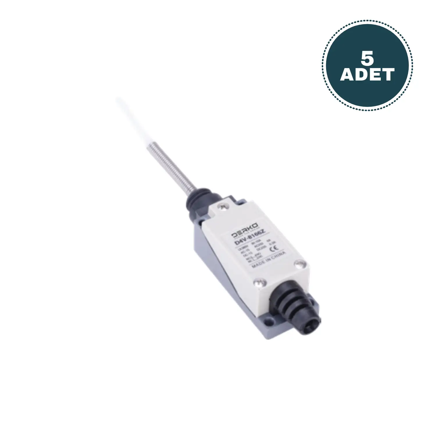 Derko 5 adet Limit Siviç D4V8166Z,SPİRAL METAL KOL UCU PLASTİK