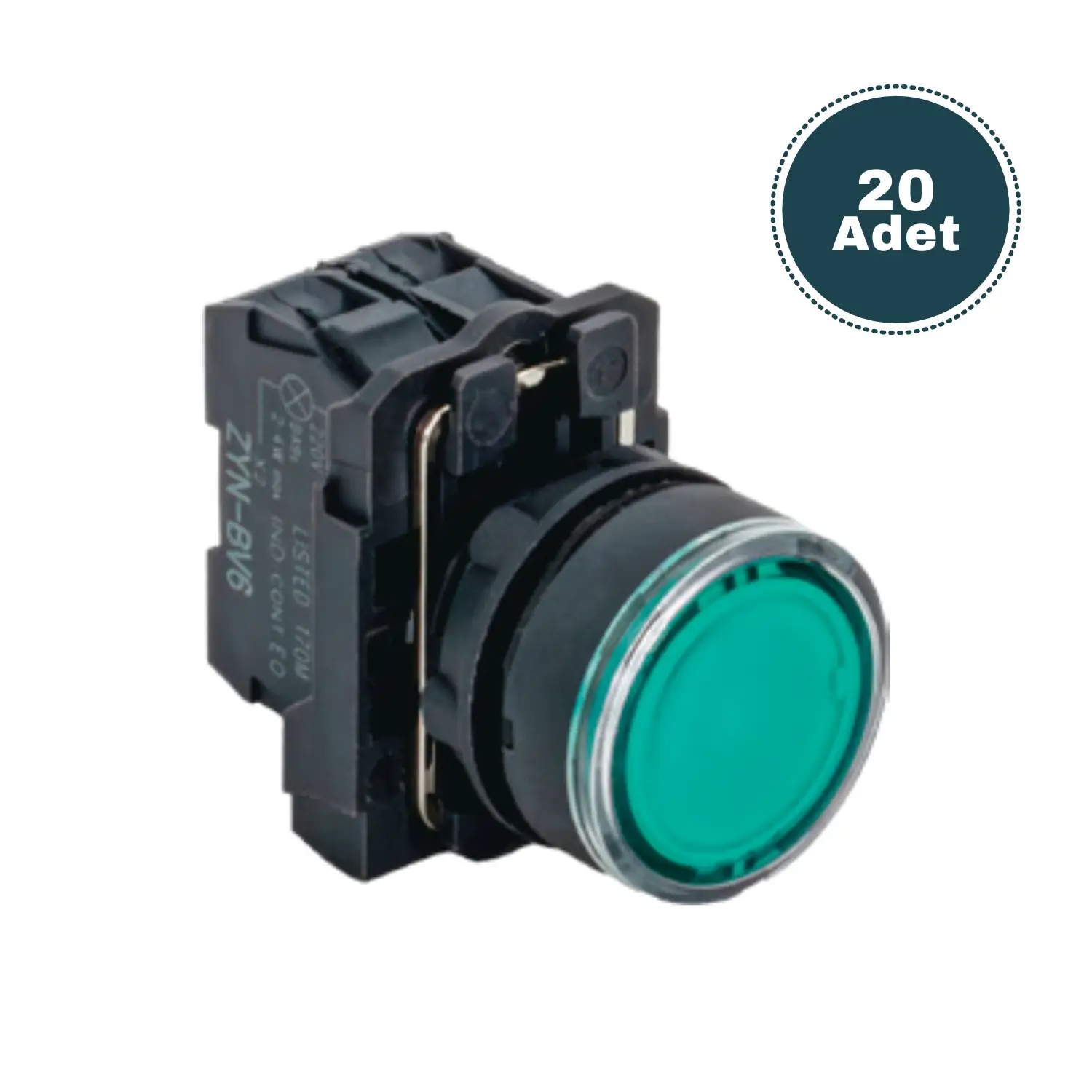 Derko 20 adet IŞIKLI START BUTON (24V DC)