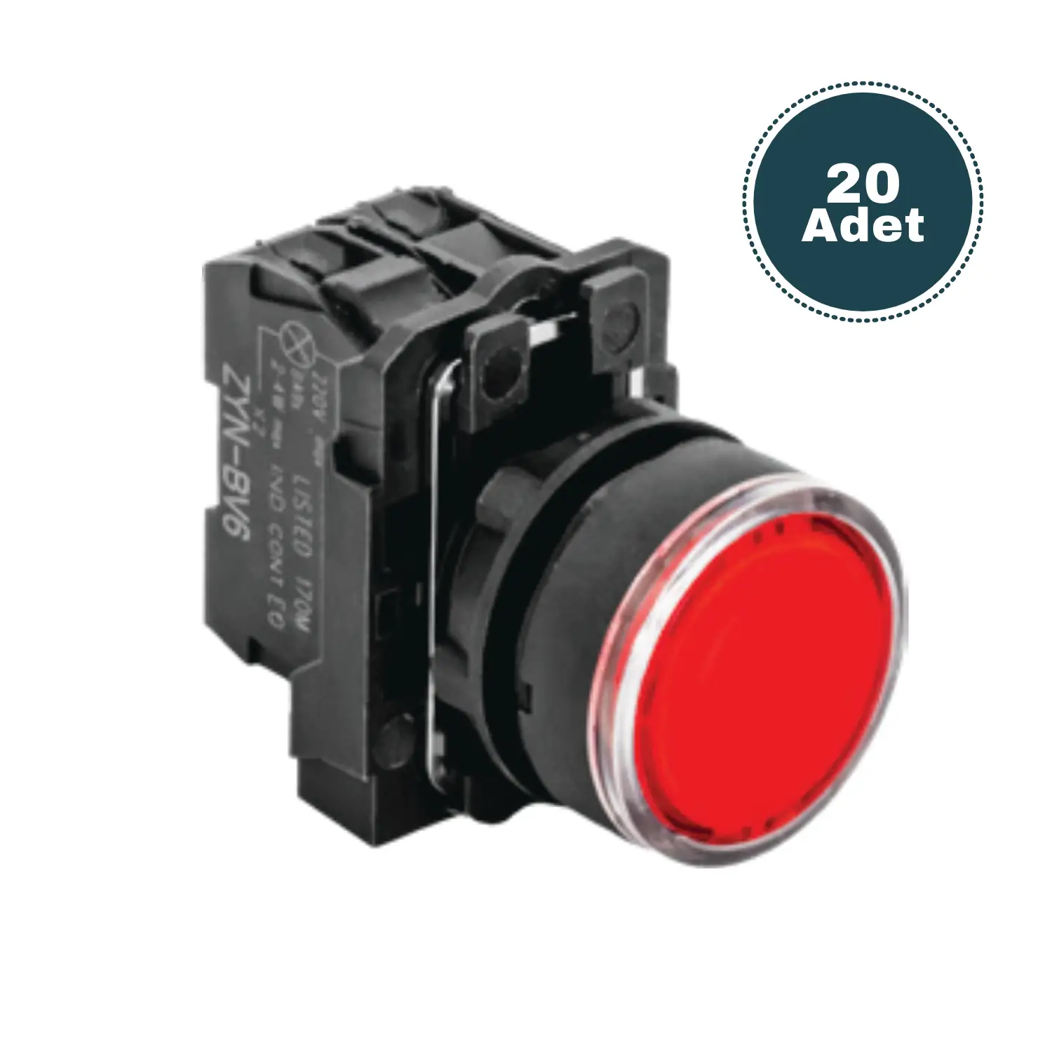 Derko 20 adet IŞIKLI START BUTON (220V AC)