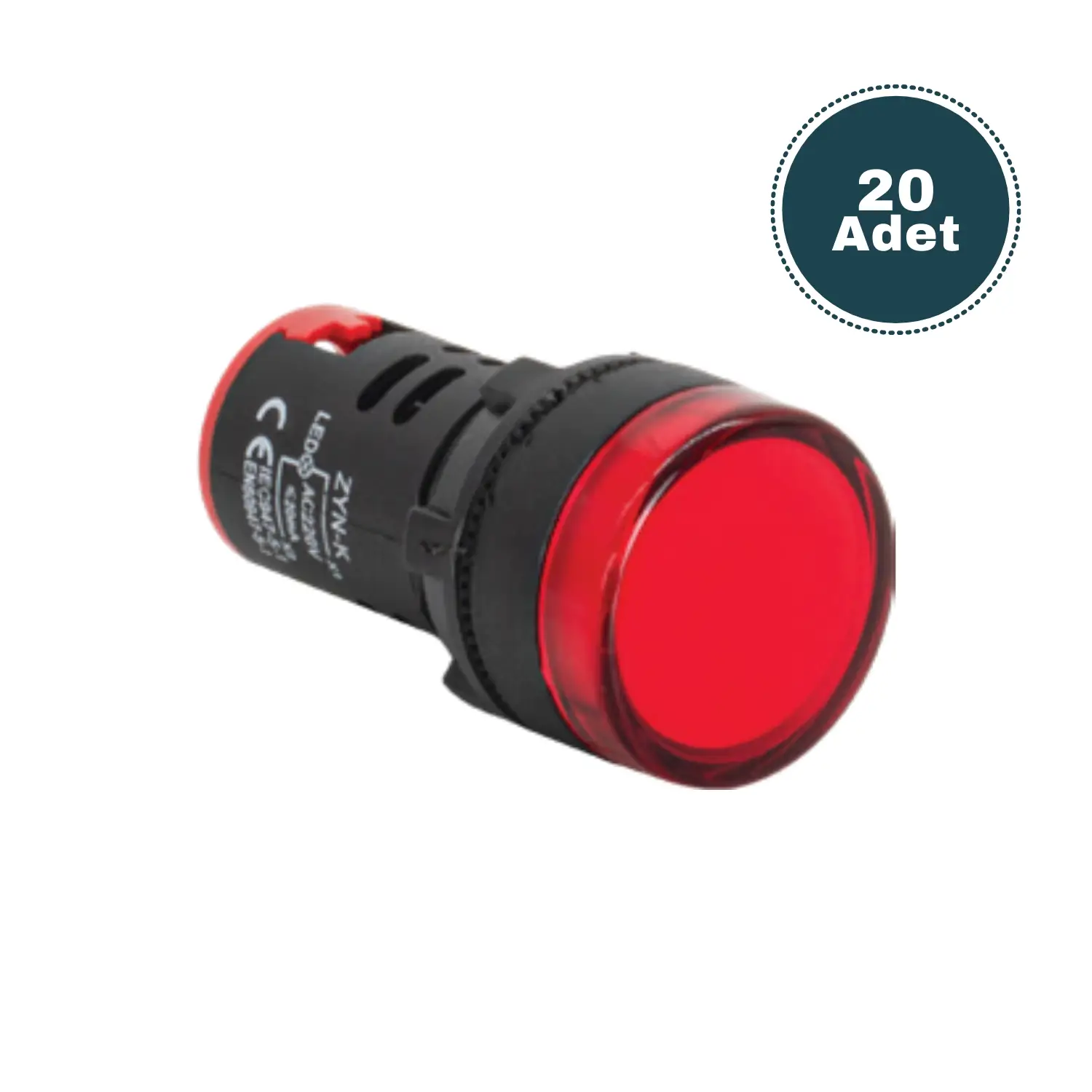 Derko 20 adet KIRMIZI SİNYAL BUTONU