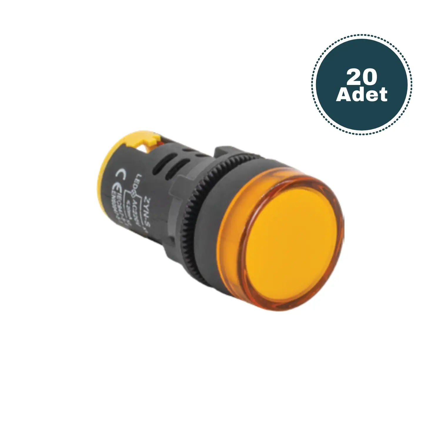 Derko 20 adet SARI SİNYAL BUTONU