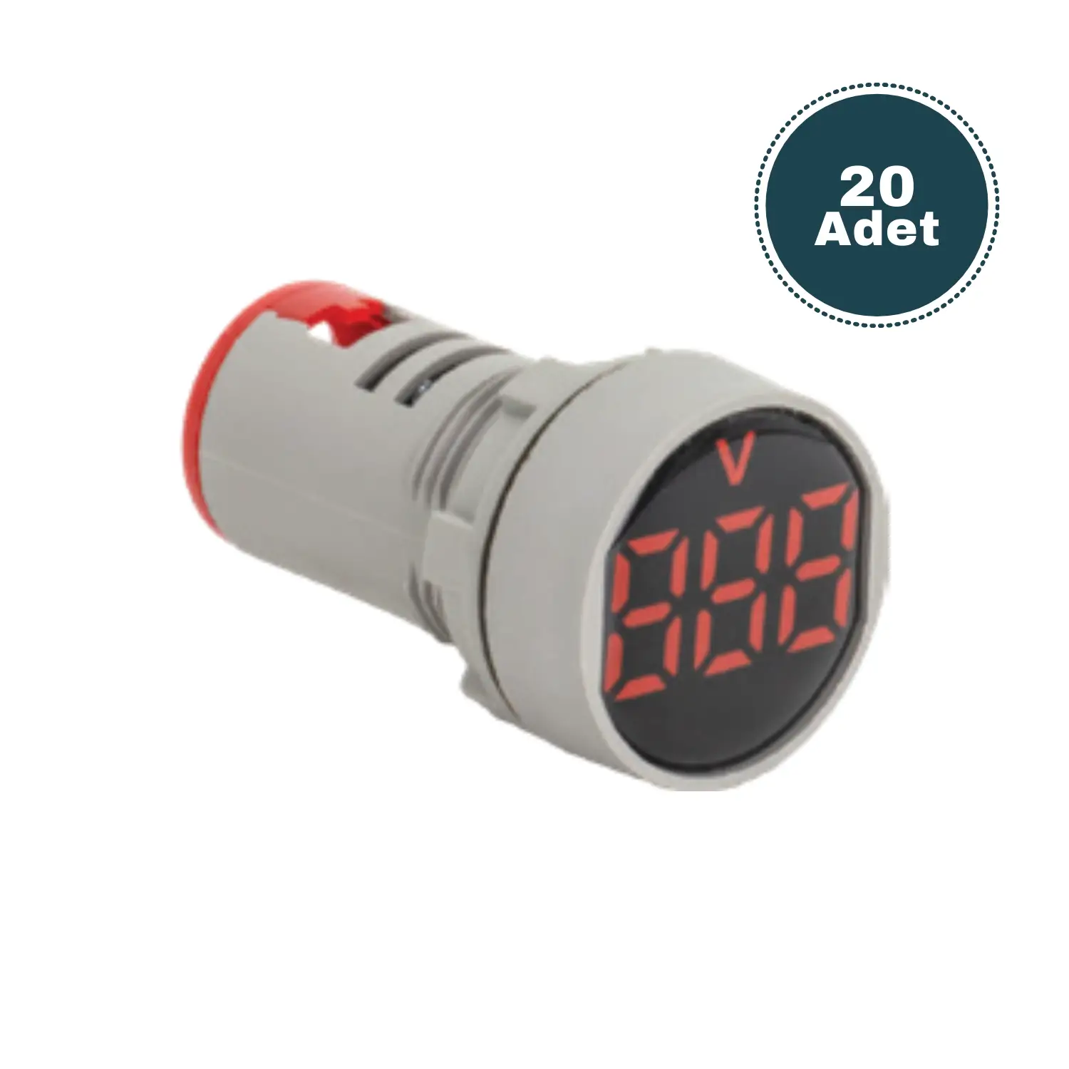 Derko 20 adet DİJİTAL VOLTMETRE 22mm