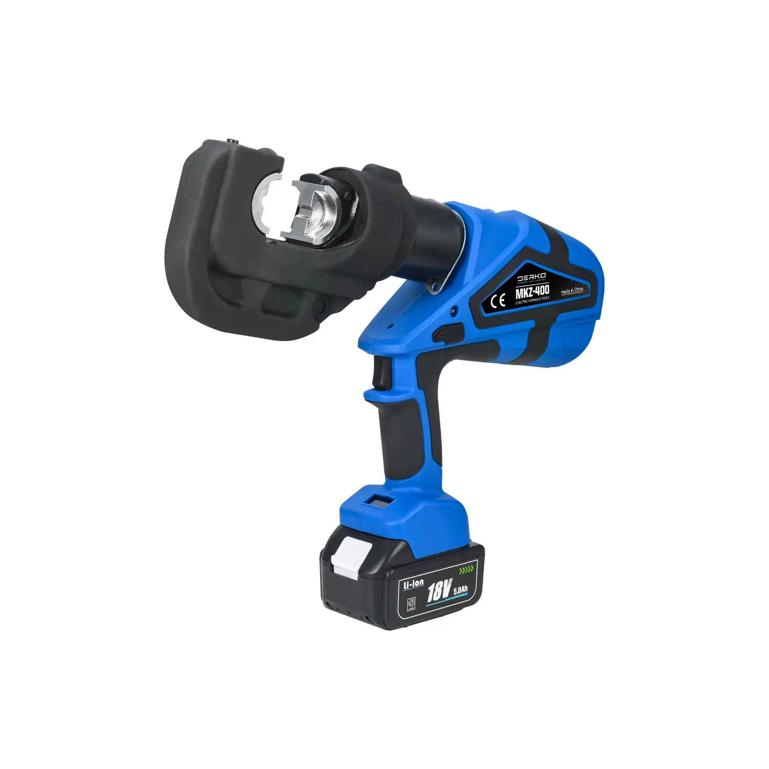 Derko MKZ400  Hidrolik Elektrikli Pabuç Sıkma Pensesi Çift Bataryalı 16-300mm'ye kadar Bas Çek