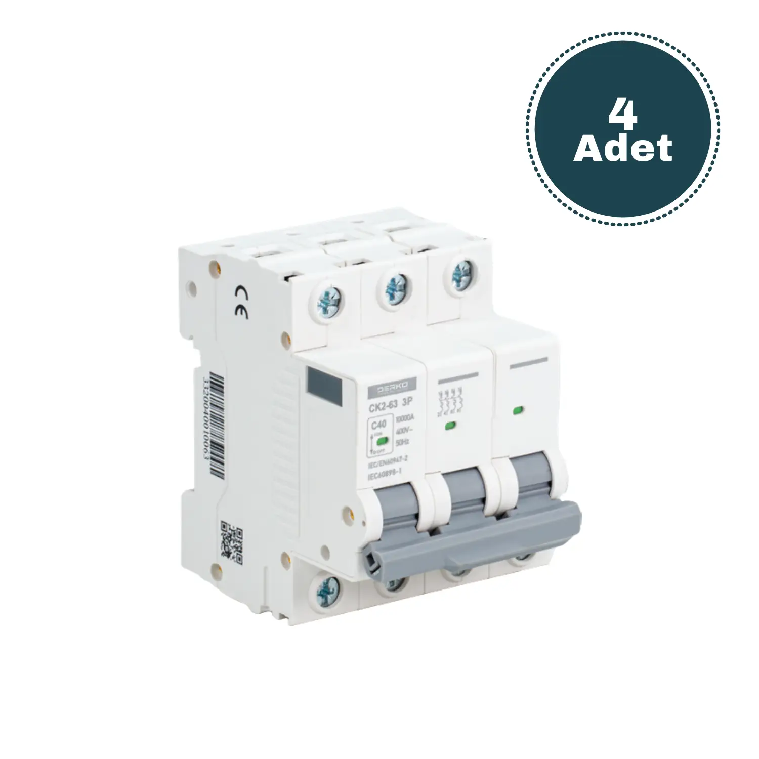 Derko 3 Kutup 10kA B10 Amper 4 Adet Sigorta