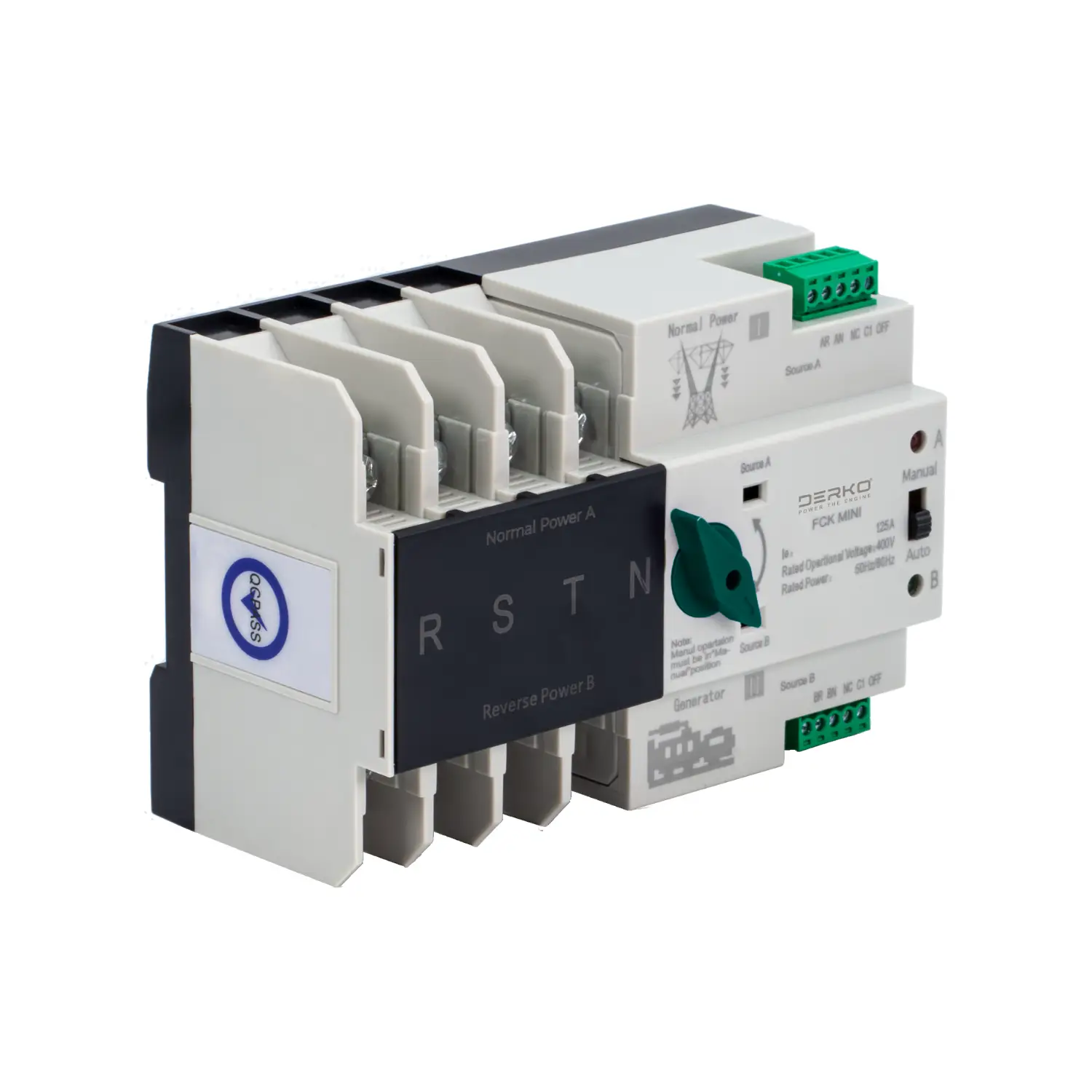 Derko  4 Kutuplu 100 Amper Mini Otomatik Transfer Şalteri ( ATS )