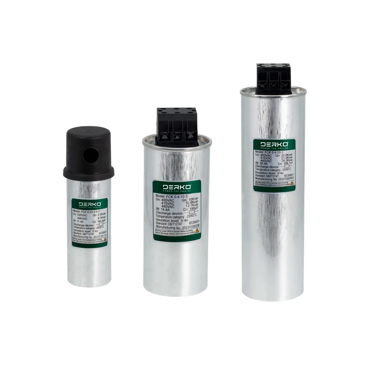 Derko 1,5kvar 220V Silindir Tüp Kondansatör