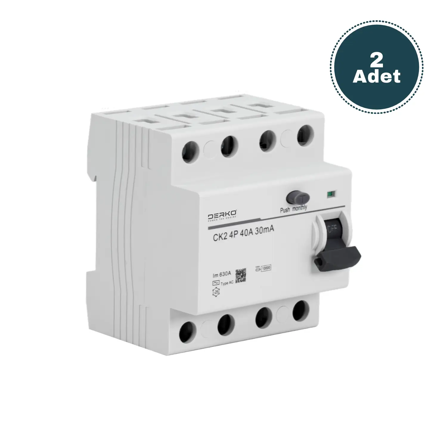 Derko 3 Adet 4P 25amper 300miliamper elektronik kaçak akım koruma rölesi