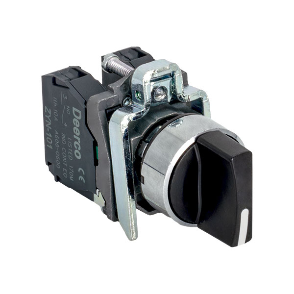 Derko Işıklı Mandal Buton 1-0-2 (NC-NO) (24V DC)