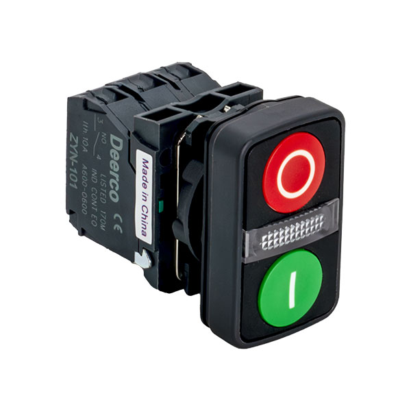 Derko Işıklı İkiz Buton (24V DC)